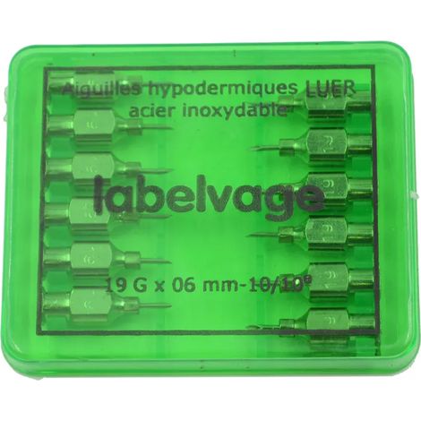 Aiguilles réutilisables en acier inoxydable triple biseau par lot de 12 (1/4)