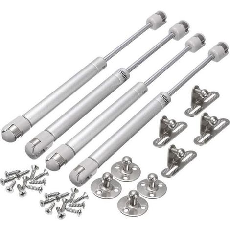 Vérin à Gaz, 4PCS 100N Vérins Meuble Hydraulique Ressort Amortisseurs à Gaz Bras Pneumatique pour Levage de Porte (1/4)