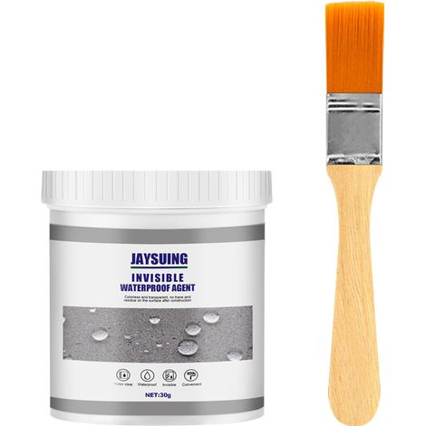 Jaysuing - Mastic d'étanchéité (30 g avec pinceau) : produit de rénovation pour salles de bains, cuisines et murs extérieurs, permettant de colmater les fuites sans avoir à casser le carrelage (1/5)