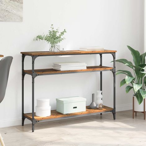 vidaXL  Console Table  Old Wood 100 x 29 x 75 cm Engineered Wood