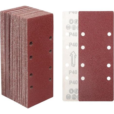 Lot 30 Feuilles Abrasives 93 x 230 mm Ponçage Papier Grain 40,pour Ponceuse Orbitales Idéale pour Poncer/Polir/Bois et peinture (1/5)