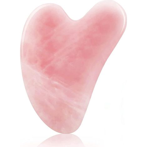 visage Corps - Quartz Rose Jade - Facial Gua Sha -outil De Massage D'acupuncture Anti Rides Pour Le Yeux, Le Cou (1/5)