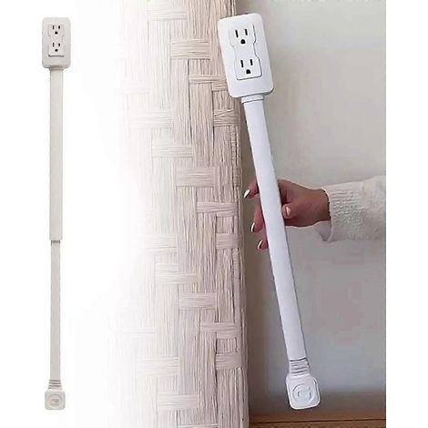 Rallonge rotative pour prises électriques difficiles d'accès. Convient pour une utilisation sur les têtes de lit de canapé, les lits et les bureaux. (1/5)