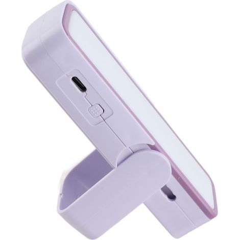 Éclairage sous meuble avec support, 3 températures de couleur, lampe de placard, protection des yeux, intensité variable, rechargeable par USB, violet (1/5)
