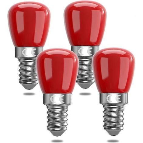 Ampoules LED rouges E14 3W, décoratives, équivalentes à 25W, idéales pour créer une ambiance chaleureuse, Halloween, Noël [Classe énergétique (1/4)