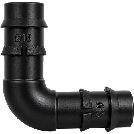 Codo Simple Para Tuberias Goteo Ø 16 mm. (Bolsa 100 Piezas) Riego Por Goteo, Microaspersión, Nebulización