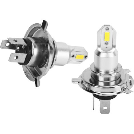 2X Ampoules LED H4 110W 2600LM Phare Moto Voiture SUV Camion RV Lumière Jaune 3000K Stable Sortie Haute Performance (1/5)