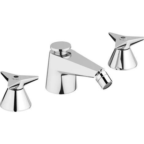 Miscelatore batteria bidet 3 fori con piletta di scarico 1"1/4 Mamoli Gio Ponti 551000000051  Cromo