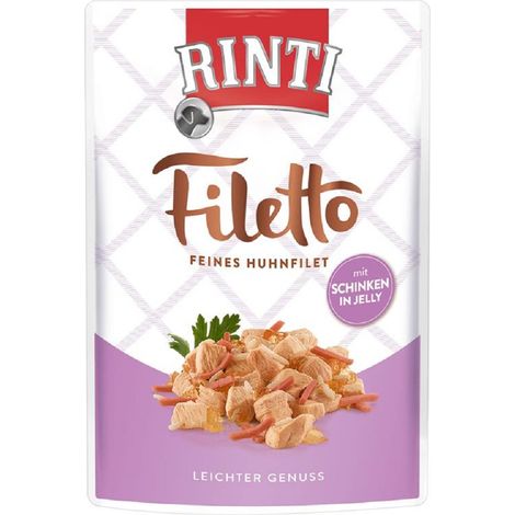 Rinti Filetto Hähnchenfilets in Gelee – 100-g-Beutel – mit 100 g Schinken