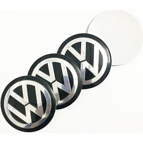 Schwarzes Volkswagen-Label, 4er-Pack 65 mm für Volkswagen-Nabe