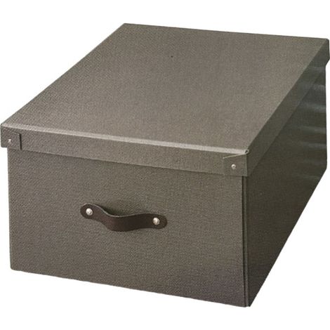 DOMOPAK - SCATOLA GREY MANIGLIA PELLE L