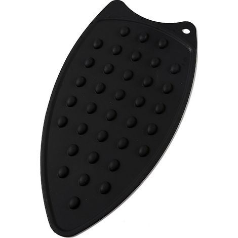 Silikon-Ablagematte, multifunktionale, hitzebeständige Matte, Schutzmatte für Bügelbretter, Glätteisen, Lockenstäbe (schwarz)