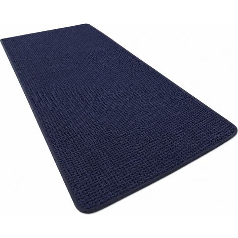 Tapis de bain antidérapant en chenille, gris, 43 x 61 cm, doux, absorbant et à séchage rapide, avec envers en caoutchouc 43 x 61 cm (bleu marine) (1/5)