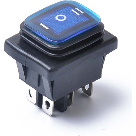 Interrupteur à bascule étanche à verrouillage, 6 broches, 12 V, pour éclairage LED de voiture ou bateau. (1/5)