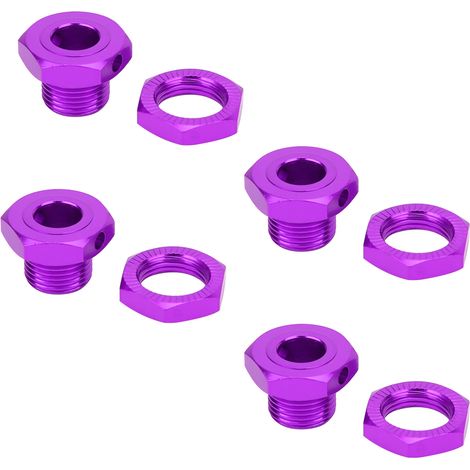Kit de 4 clés hexagonales de roue RC 17 mm en alliage d'aluminium pour voiture RC HSP 1/8 (violet) (1/5)