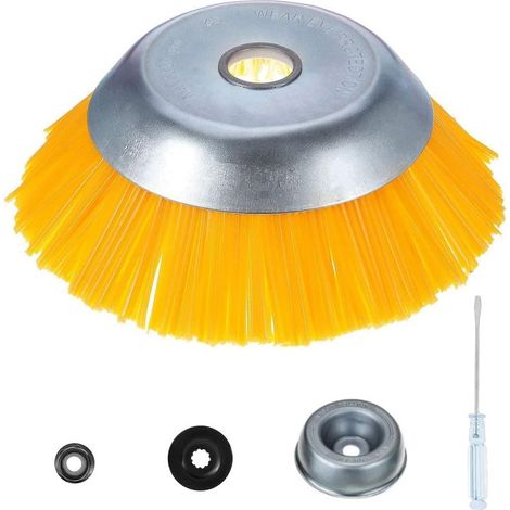 AGE Brosse Desherbage Debroussailleuse 8 Pouce, Tete Brosse Désherbage en nylon, Tête de Désherbage Rotative Ronde, pour Outils de Pelouse Jardin Agriculture (1/5)