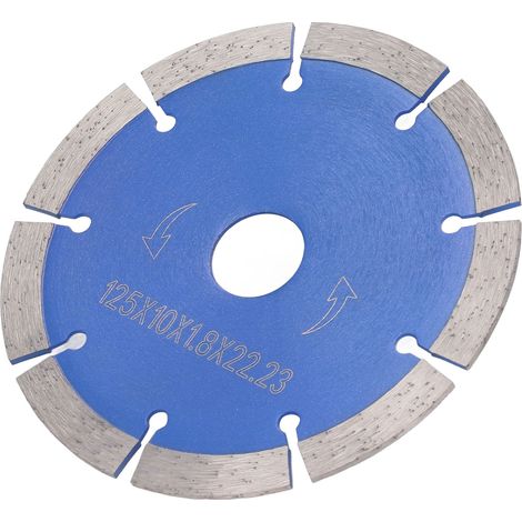 Disque diamant 125mm pour coupe à sec marbre granit béton - Lame circulaire durable (1/5)