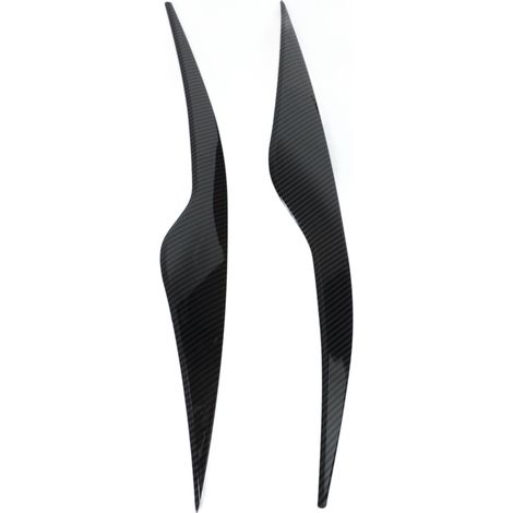 Paar linke und rechte Frontscheinwerferblenden aus Kohlefaser, Ersatz-Scheinwerferblenden für Ford Focus MK2 2008-2011, Carbon-Optik, 2-teiliges Set. (1/5)