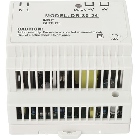 Transformateur industriel 30 W, alimentation à découpage sur rail DIN pour la surveillance de sécurité industrielle, 100-240 V, 24 V