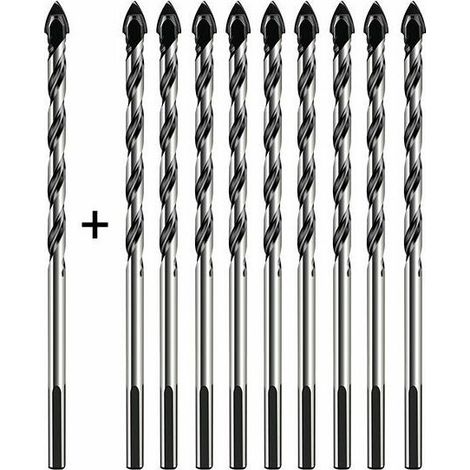 Jeu de forets Twist tige droite acier haute vitesse pour métal bois plastique jeux de forets Foret triangle pour perceuse électrique à main en alliage(5mm, paquet de 10) (1/5)
