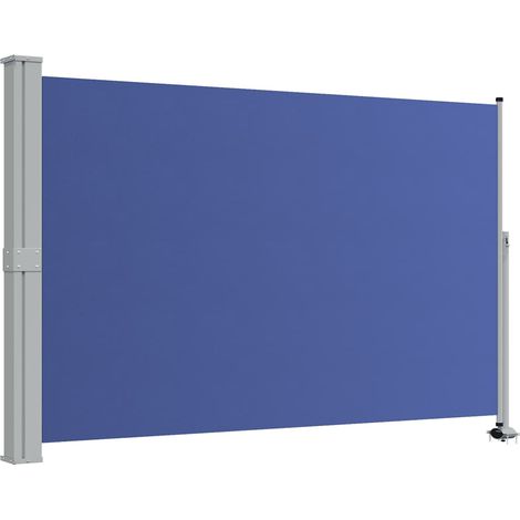 Auvent latéral rétractable de patio 160x300 cm Bleu (1/5)