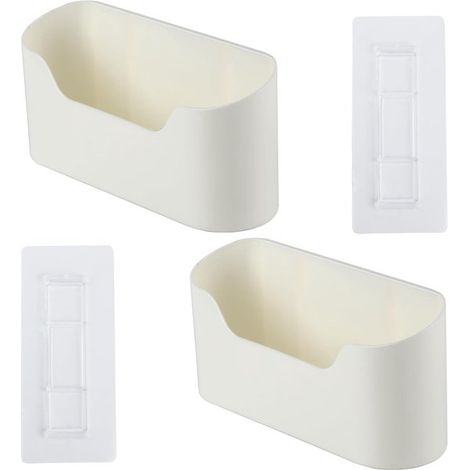 Organizador para puertas de armarios de cocina - Autoadhesivo - Blanco - 2 piezas (1/5)