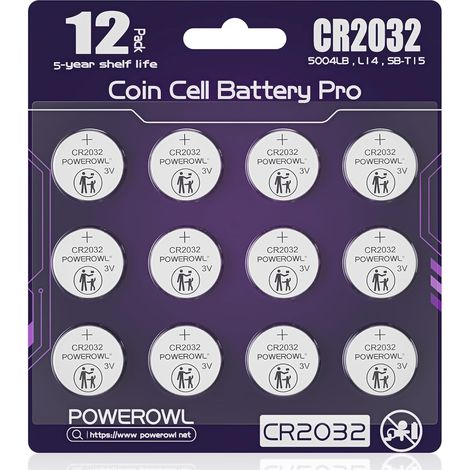 Lot de 12 Piles Bouton CR2032 3V – Haute Durée pour Clés de Voiture et Télécommandes (Compatible DL2032 / BR2032)