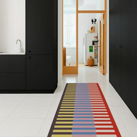 Tapis antidérapant - Rythmo - vinyle - int./ext. - Rouge - 120x200cm (1/5)