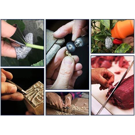 [Schutzhüllen] 5-lagige, wiederverwendbare, schnittfeste Schutzhüllen, 20 Stück, rutschfestes HPPE-Gewebe für Küche, Garten, Skulpturen – Silber (1/5)