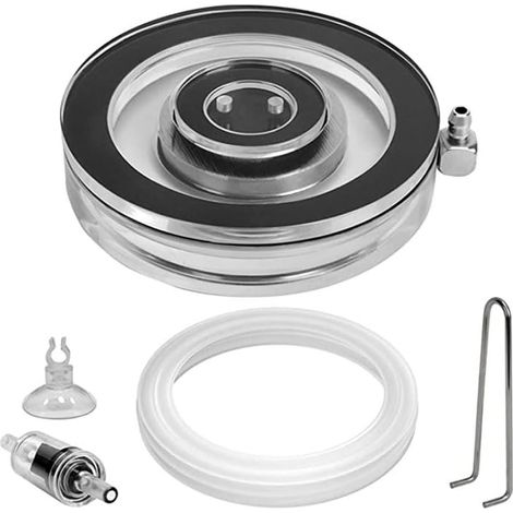 Kit d'aérateur en acrylique transparent pour aquarium, fonctionnement silencieux, bulles ultra fines pour pompes à air, petits seaux et hydroponique (L) (1/5)