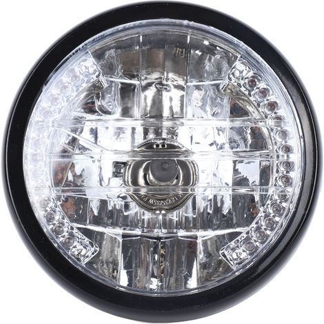 Moto Phare Universel LED 7 Pouces Robustes Ampoule Projecteur Jour Nuit Lumière Avant Éclatante (1/5)