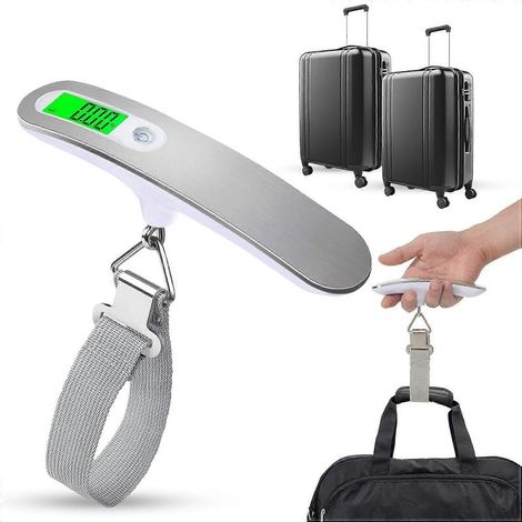 Balance numérique pour bagages, pèse-valises, pèse-valises 50 kg, sacs à dos, bagages cabine, sacs d'avion (1/5)