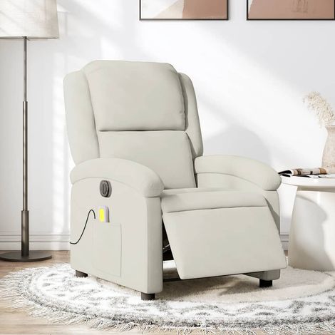 Massagesessel Elektrisch Creme Samt