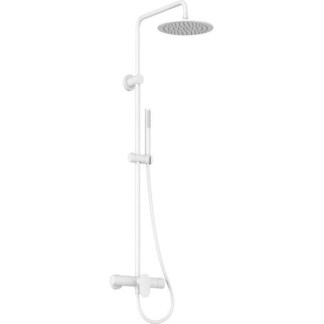 Ravak Spring - Duschset mit Armatur, Durchmesser 25 cm, mattweiß X070581 (1/3)