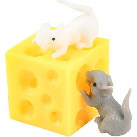 Souris au fromage anti-stress à presser - Une balle pour libérer le stress et soulager les émotions refoulées. (1/4)
