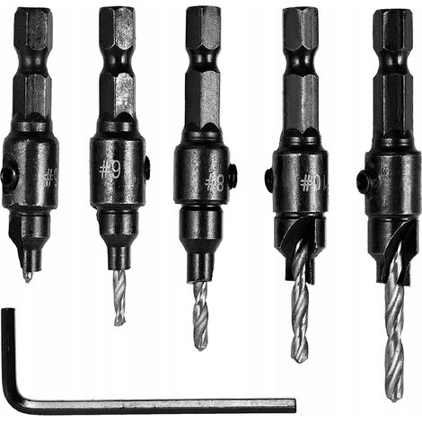 Set di Punte per Conferme Rosfix 5-12mm con Chiave – Acciaio Inossidabile, 5 Pezzi Compatibile con Trapani Avvitatori Alta Precisione e Durata (1/5)