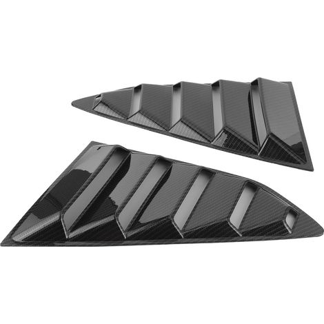 Volets de persiennes de lunette arrière style fibre de carbone compatibles avec Chevy Camaro 2016-2020 (1/5)