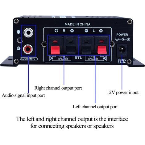 Amplificador de audio portátil AK170 para coche y hogar.
