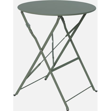 Tavolo da giardino bistrot pieghevole in metallo, 2 posti (1/5)