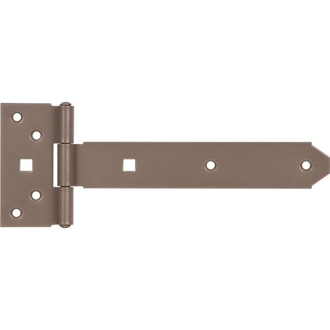 Penture anglaise avec goupille rivetée en beige perle, à couche duplex RAL 1035 penture 192 x 34 mm charnière 45 x 90 mm (1/5)