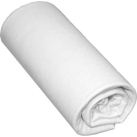 Drap housse bébé 100% coton blanc 60x140 - bonnet 15 cm