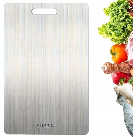TAGLIERE IN ACCIAIO INOX, SOLIDO E RESISTENTE, 33x23 cm, metallo