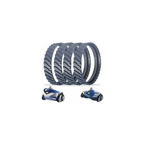 4 Chenilles de Remplacement Noir Nettoyeur Piscine Pneu Piste Roue R0526100 Compatible avec Zodiac Baracuda MX6/MX8 Nettoyage de Piscine Creusée-DOU (1/4)