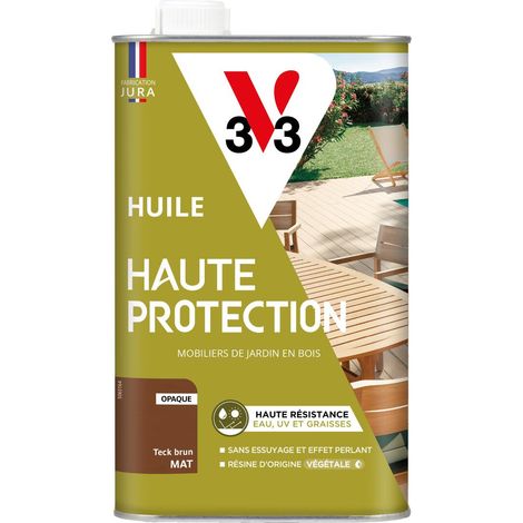 Huile Haute Protection Biosourcée V33 teck brun Mat - 1L