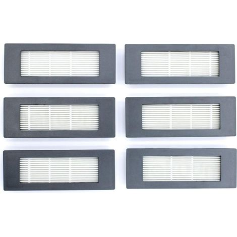 Pack of 6 HEPA filters for iRobot Roomba Combo, R111840. HEPA filters to improve the cleaning performance of your robot vacuum cleaner. Robot vacuum cleaner accessory. (1/5)
