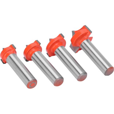 Ensemble de 4 fraises à bois à queue de 8 pouces, affûtables, pour machines à graver et à graver. (1/5)