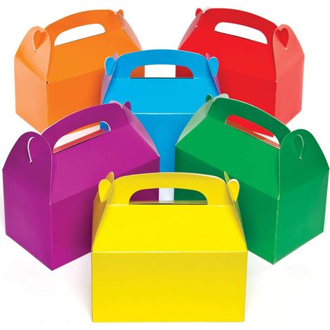 Boîtes cadeaux colorées à décorer et à remplir pour les enfants (6 pièces), assorties, 15,5 cm x 8,5 cm x 9 cm, 6 pièces (1/4)