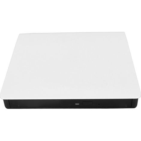 Lecteur externe CD DVD USB 3.0, graveur et lecteur plug and play pour PC portable et ordinateur, compatible Windows et OS X, blanc (1/5)