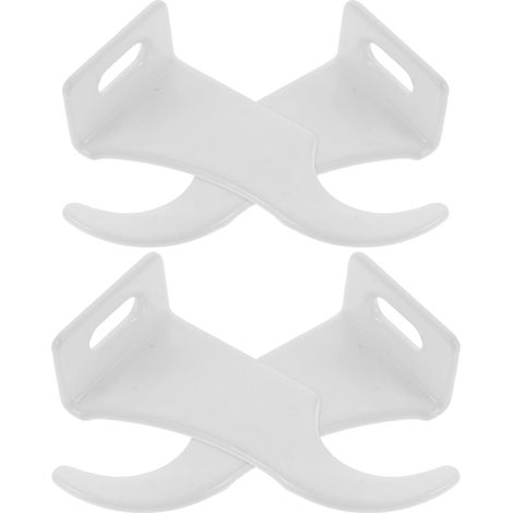 4 Pièces Crochet de Radiateur Support Mural Blanc, en Pvc (1/4)
