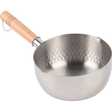 Cuiseur à aliments pour bébé, cuiseur vapeur domestique en acier inoxydable 304, poignée unique, chauffe-lait, petite casserole, style japonais, casserole Yukihira, 18 cm, sans couvercle. (1/5)